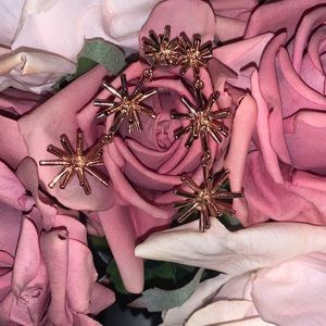 Baublebar Sunburst Rose gold drop earrings